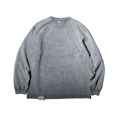 水洗渐变长袖圆领字母余文乐19aw