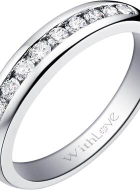 WithLove18K金35分排钻戒指定制