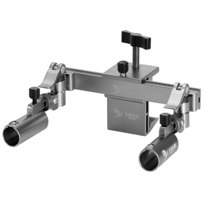 艾菲乐斯钓台配件双炮台支架铝合金超轻万向炮台座钓箱炮台双竿架