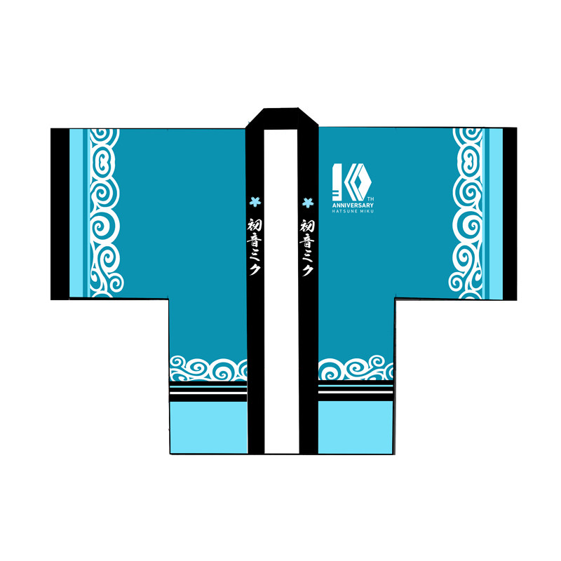 法披未来miku10周年VOCALOID和初音风应援和服羽织外套动漫周边