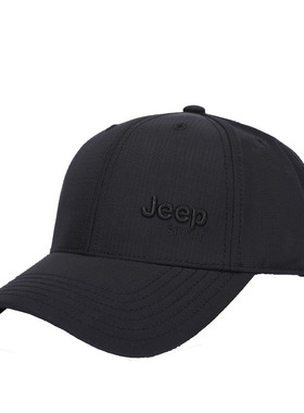 jeep四季速干黑色休闲风棒球帽
