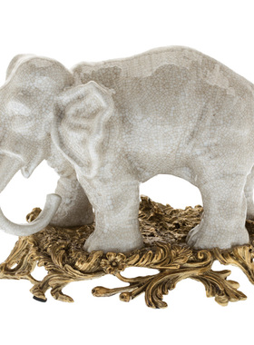 白色欧式风茶几花瓶奢华玄关摆件