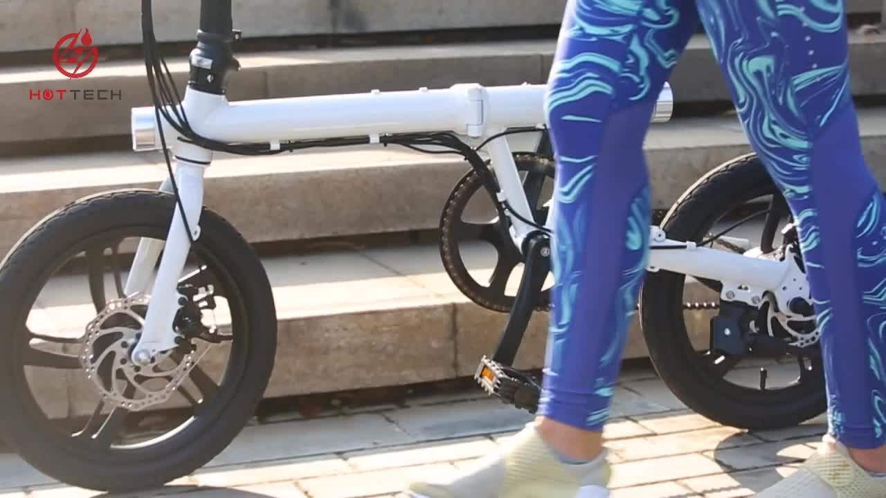 16 Inch 250w Motor 5pas Rechargeable Libattery Portable E Bike Easy