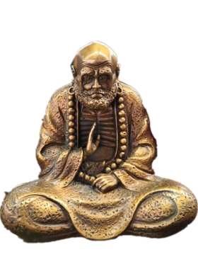 纯铜禅意风达摩菩提老祖镇宅佛像