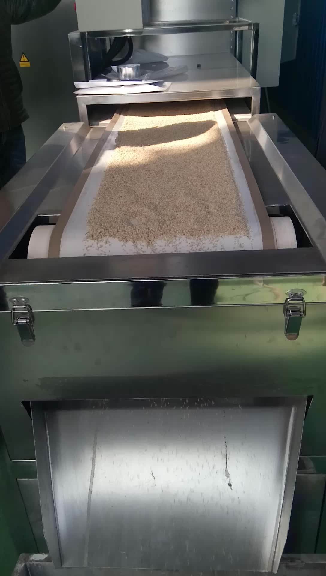 Industrial Conveyor Belt Continuous Microwave Sesame Seeds Drying And