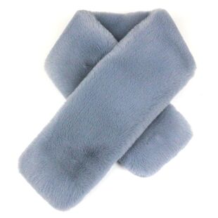 獭兔毛围巾懒濑兔毛领女百搭秋冬加厚毛绒交叉围脖脖套韩版仿皮草