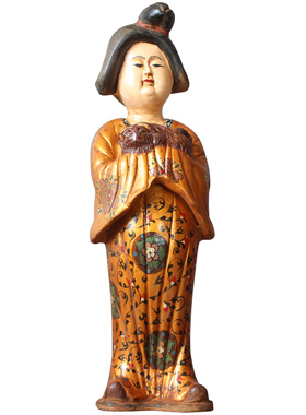 唐三彩仕女胖妞仿古风电视柜陶俑