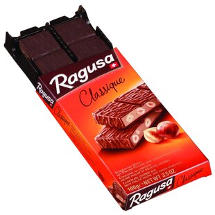 瑞士代购零食品Ragusa Classique榛子果仁夹心牛奶巧克力排块100g