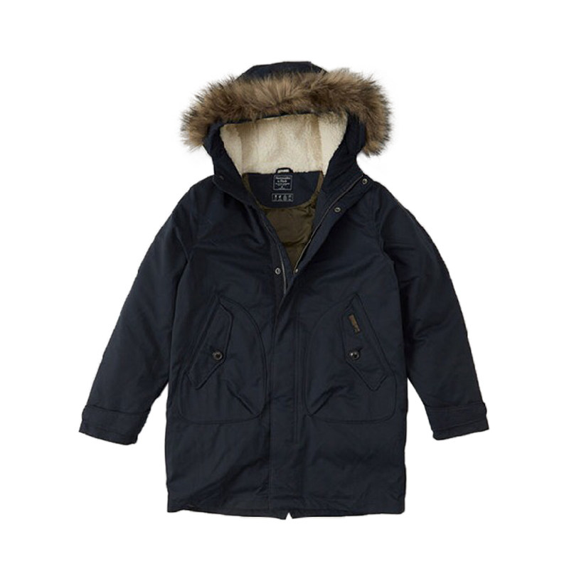 国内现货 Abercrombie&Fitch/AF 男士M51经典加厚连帽中长羽绒服