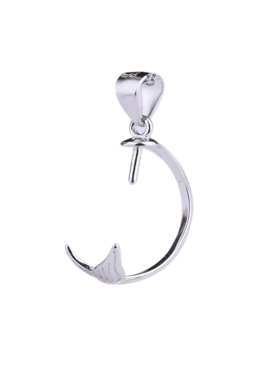 925银镀白金吊坠空托蜜蜡琥珀到