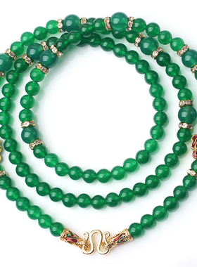水晶泰国绿玛瑙时尚风饰品佛牌链