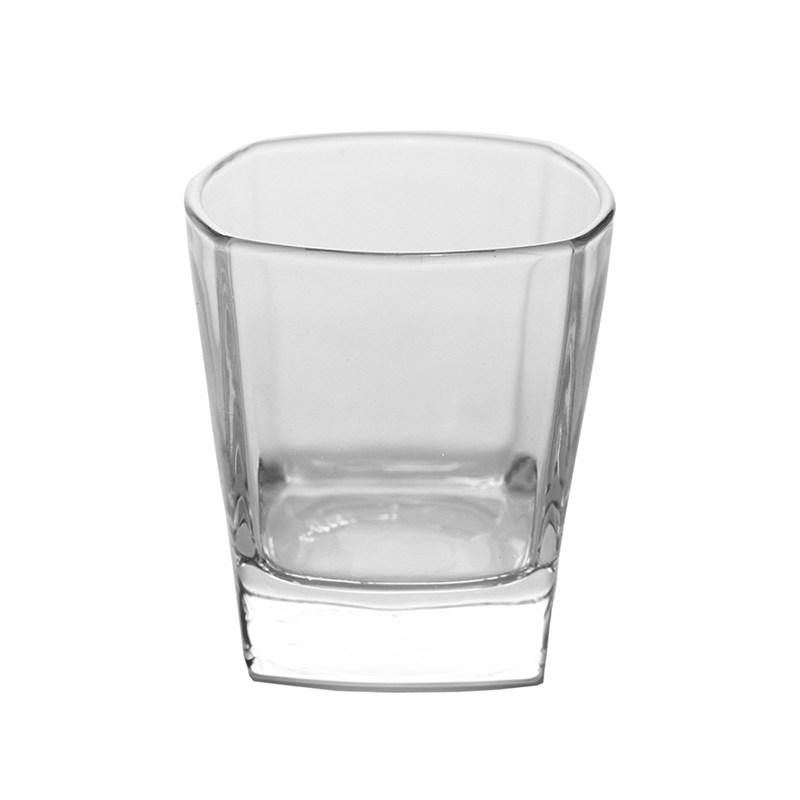 酒店宾馆KTV玻璃杯透明水杯茶杯烈酒杯刷牙杯无铅漱口四方杯