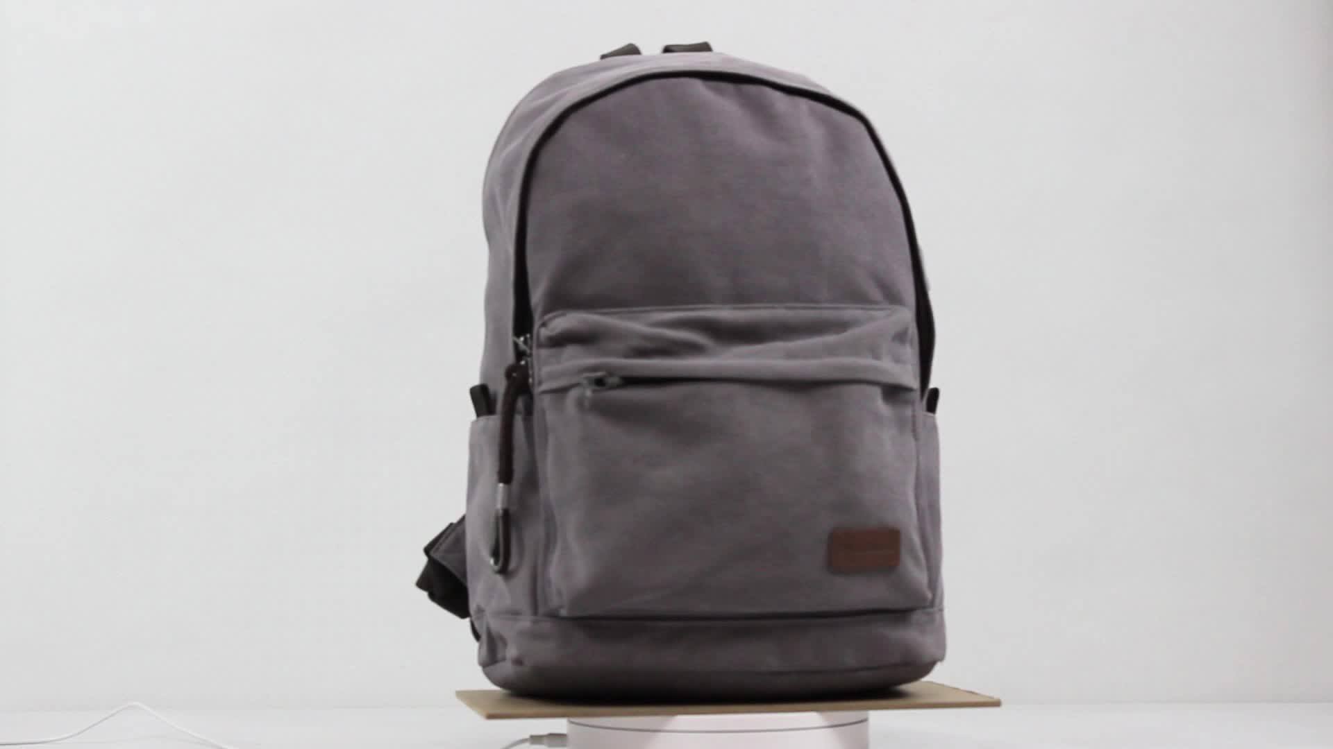 canvas zipper backpack