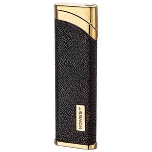 百诚正品超薄防风打火机创意充气电子精品包皮男女款可放入烟盒