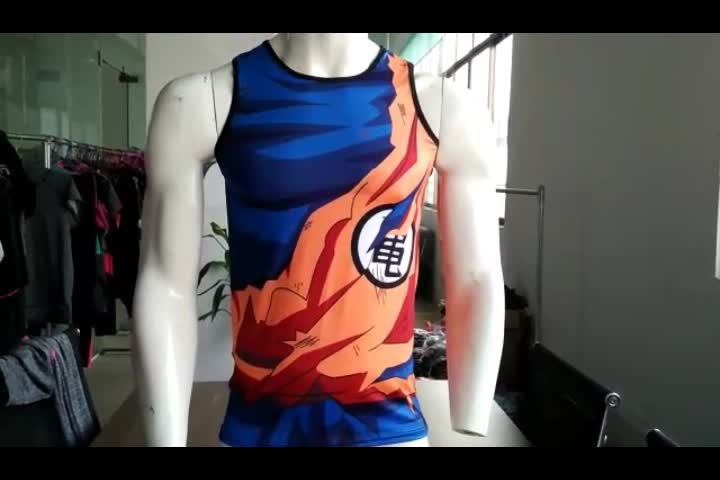 Cody Lundin Sublimation Bodybuilding Yoga Dragon Ball Tank Tops Men