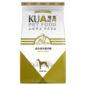夸克狗粮成犬粮40斤金毛拉布拉多边牧德牧哈士奇大型犬通用型20kg