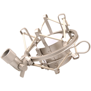 金属麦克风架 电容麦克风采访咪架 手持麦夹有线话筒录音支架配件