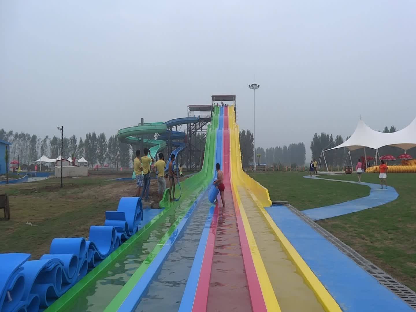 Rainbow Color Used Fiberglass Pool Water Park Slides For Sale Buy