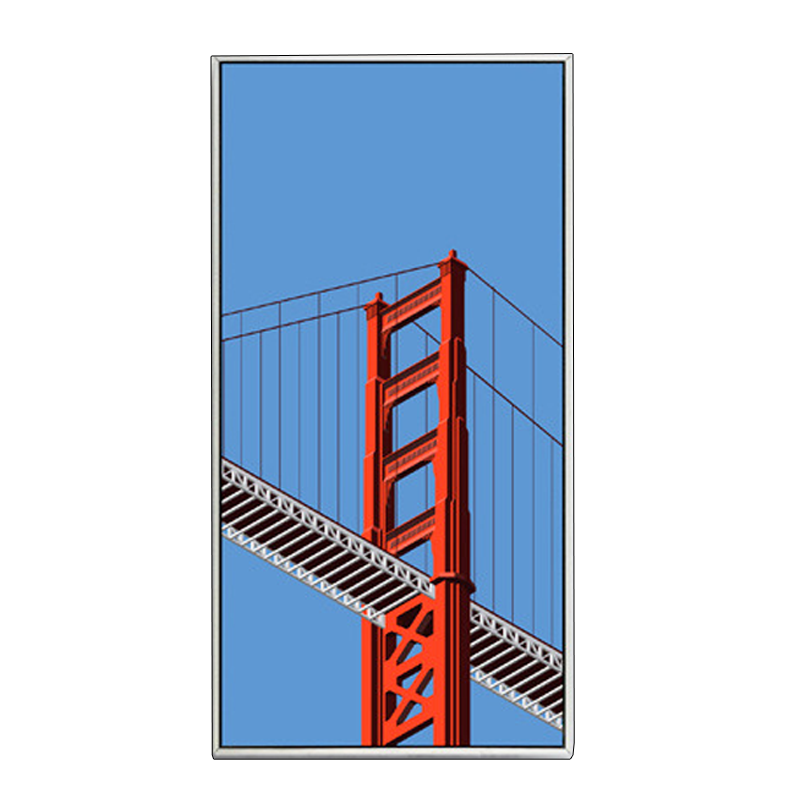 美式风建筑竖版走廊过道装饰画