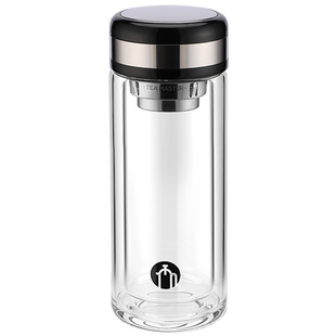 富光茶马仕系列高端双层玻璃杯男士商务滤网泡茶水杯子礼盒装