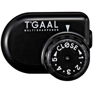 KUTSUWA日本彩铅卷笔刀小型手动5挡调节斜角粗细转笔刀PUMA限定小学生可爱透明削铅笔刀儿童学生用削笔器