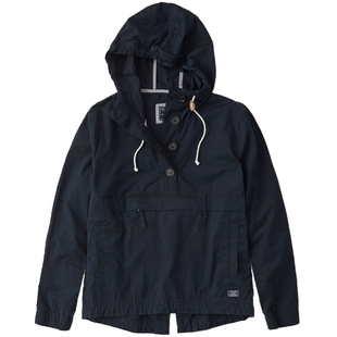 代购Abercrombie Fitch小鹿AF薄外套女夏防晒套头连帽皮肤衣官网