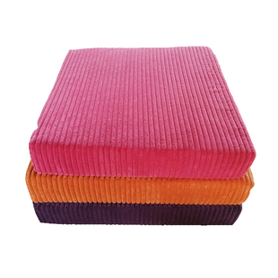 定制大号条纹灯芯毛绒增高椅垫沙发海绵坐垫加厚飘窗45x45X8cm