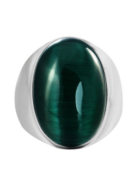 大宝石戒指霸气个性钛钢红白单身