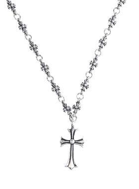 克罗钢吊坠羽毛男项链