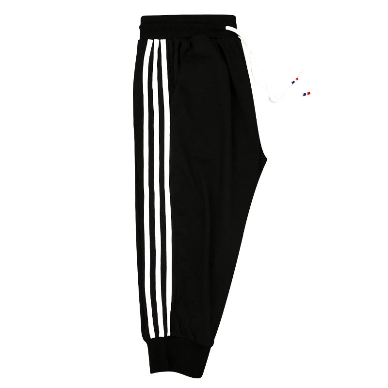 大码运动裤女胖妹妹七分裤夏季薄款束脚200斤胖mm运动短裤子宽松