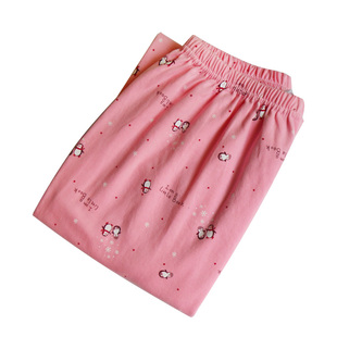 女士睡裤女夏长裤纯棉睡裤薄款长裤大码宽松家居裤全棉空调房夏季