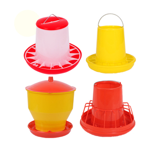 鸡用料槽食槽鸡料桶料筒小鸡喂食器盆鸭鹅自动下料桶养鸡用品设备