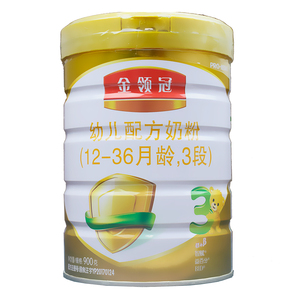 伊利金领冠基础3段12-36个月罐装婴幼儿成长配方宝宝牛奶粉900g克