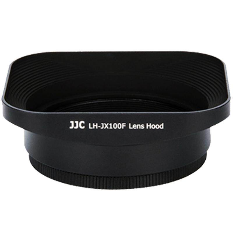 JJC适用富士X100VI X100V遮光罩X70 X100F X100S X100T X100微单相机镜头保护罩 转接环配件 金属方形