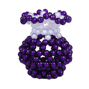 圆珠diy手工编织串珠花瓶插花优质亚力克家居饰品摆件创意散珠子