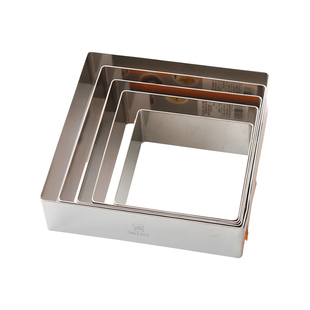 三能 模具6/7/8/9/10寸正方形慕斯圈 SN3303 3305芝士蛋糕圈切模