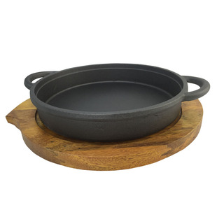 加厚铸铁锅平底煎饺豆腐东山小管海蛎拌饭生铁锅干锅不粘双耳小锅