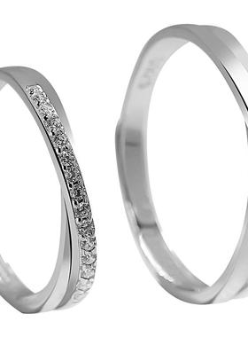 无限交织情侣戒指女小众设计纯银