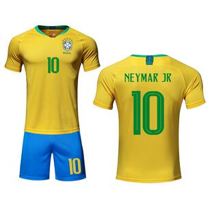 2526欧洲杯巴西队球衣定制内马尔足球服套装男儿童比赛球服训练服