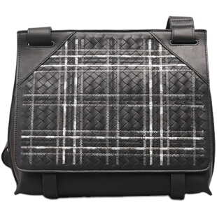 背包男斜挎包潮牌休闲男包单肩包软皮男士包包斜跨真皮编织邮差包