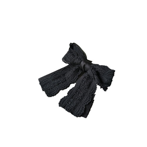 简约蕾丝大蝴蝶结发饰优雅成人发夹马尾夹顶夹半扎发日韩发夹