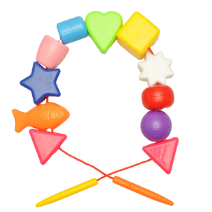 婴幼儿童串珠子穿线绳益智力动脑积木玩具3宝宝早教1一2岁男女孩4