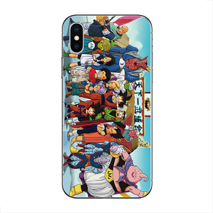 七龙珠全家福小悟空贝吉塔适用iPhoneXS MAX苹果XR/X全包边手机壳