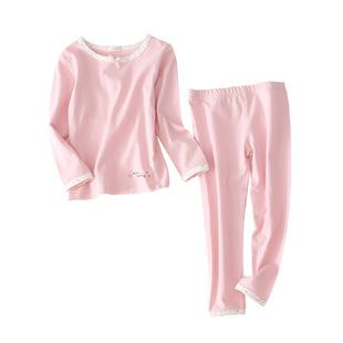 2024童装儿童家居服棉春秋宝宝睡衣女童秋衣秋裤内衣两件套装加绒