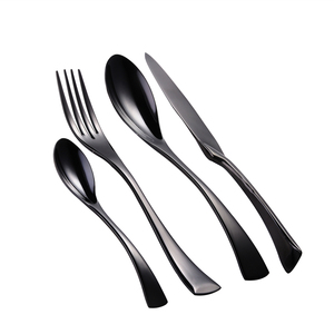 外贸出口西式餐具kaya刀叉勺 欧式高档不锈钢黑色主餐牛排刀包邮