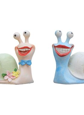 草坪仿真蜗牛花盆装饰