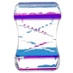 抖音双色滑梯油水液体滴沙漏新颖创意儿童安全礼物品玩具解压神器