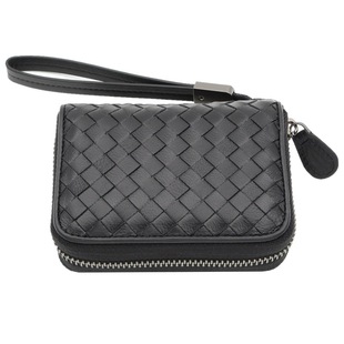 钱包钥匙卡包二合一大钥匙包超大容量男女真皮编织家用一体多功能