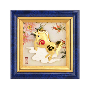 12十二生肖马金箔画朋友同学生日礼物送女生情人礼品家居装饰品