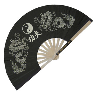 加厚不锈钢太极扇功夫扇钢骨武术防身扇左右双手响扇一尺铁扇子